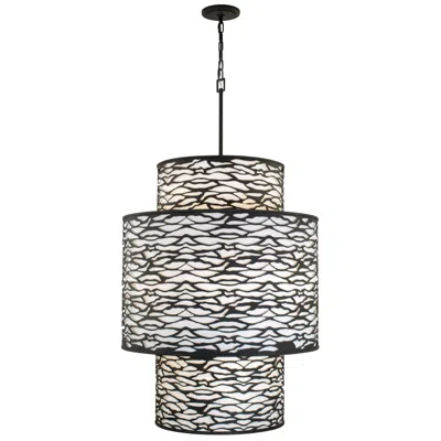 Varaluz Kato 16-lt 3-tier Carbon Foyer Pendant