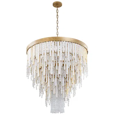 Varaluz Lafayette 30" Wide Havana Gold Crystal Chandelier