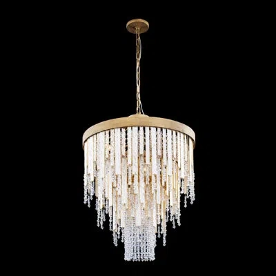 Varaluz Lafayette 7-lt Chandelier In Gold,brass