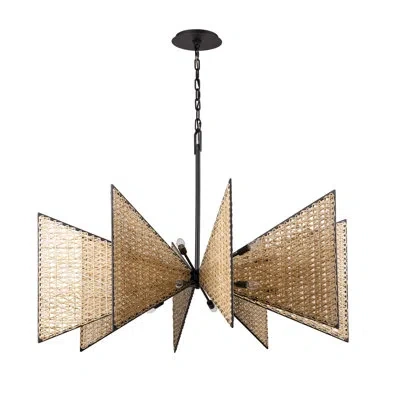 Varaluz Machina 16-lt Chandelier - Matte Black/sulihiya