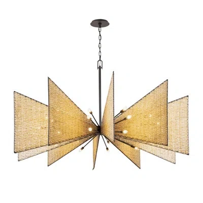 Varaluz Machina 30-lt Chandelier - Matte Black/sulihiya