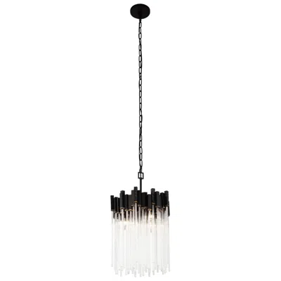 Varaluz Matrix 14" Wide Matte Black 3-light Pendant