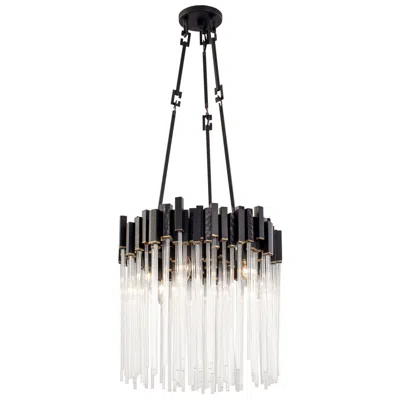 Varaluz Matrix 18 1/2" Wide Matte Black 6-light Pendant