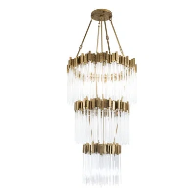 Varaluz Matrix 18-light 3-tier Chandelier In Havana Gold