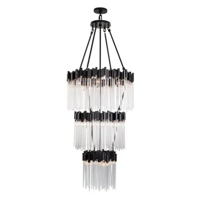 Varaluz Matrix 18-light Chandelier In Matte Black