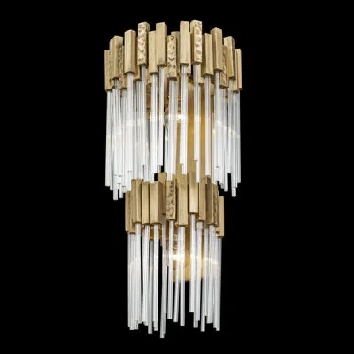 Varaluz Matrix 2 Light Vanity Light In Havana Gold