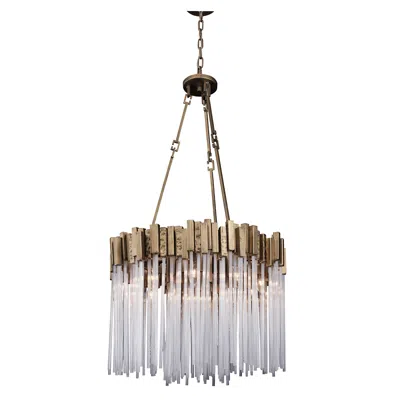 Varaluz Matrix 25" Wide 9-lt Havana Gold Pendant