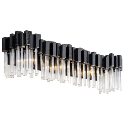 Varaluz Matrix 28" Wide Matte Black 3-light Bath Light