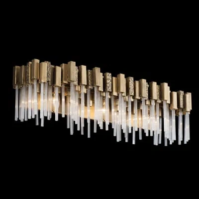 Varaluz Matrix 3 Light Vanity Light In Havana Gold