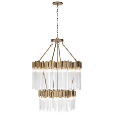 Varaluz Matrix 30" Wide Havana Gold 2-tier Chandelier