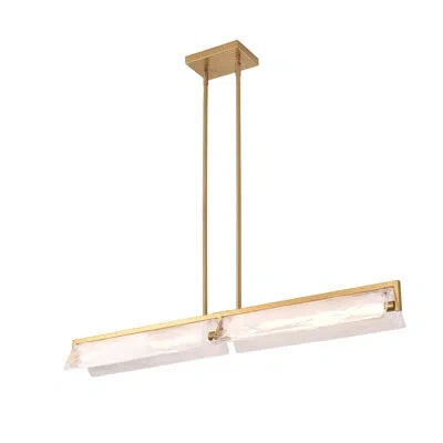 Varaluz Mingle 2-light Linear Pendant In Brass