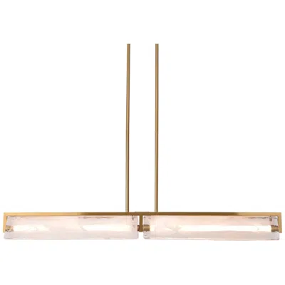 Varaluz Mingle 42" Satin Brass 2-light Medium Linear Light