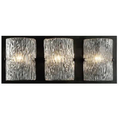 Varaluz Morgan 23" Wide Black 3-light Bath Light
