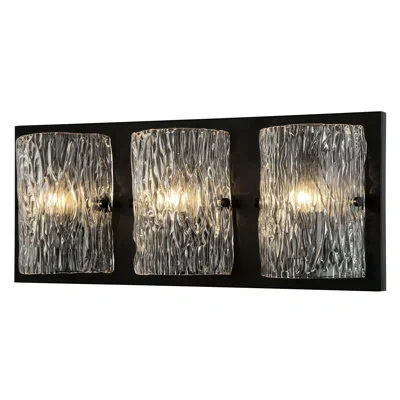 Varaluz Morgan 3 Light Bath In Black