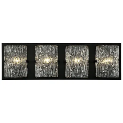Varaluz Morgan 31" Wide Black 4-light Vanity Bath Light