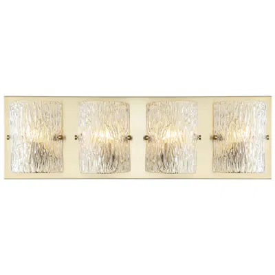 Varaluz Morgan 31" Wide Satin Brass 4-light Bath Light
