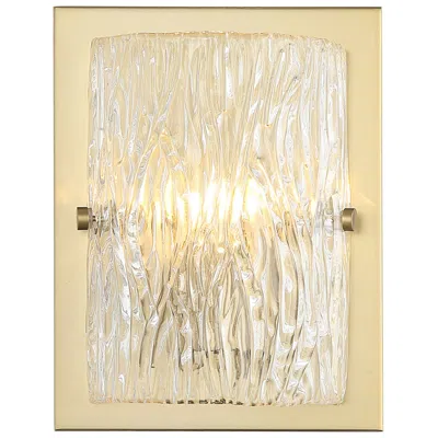 Varaluz Morgan 9 3/4" High Satin Brass Wall Sconce