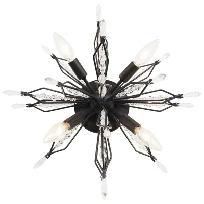 Varaluz Orbital 18 1/4" Wide Carbon 4-light Ceiling Light