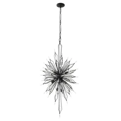 Varaluz Orbital 20-light Sputnik Sphere Chandelier In Carbon
