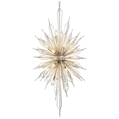 Varaluz Orbital 24" Wide Gold Dust And Crystal Foyer Pendant