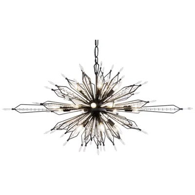 Varaluz Orbital 48" 20-light Oval Carbon Linear Pendant