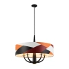 Varaluz Patchwork 5-lt Pendant - Black/satin Brass/patchwork