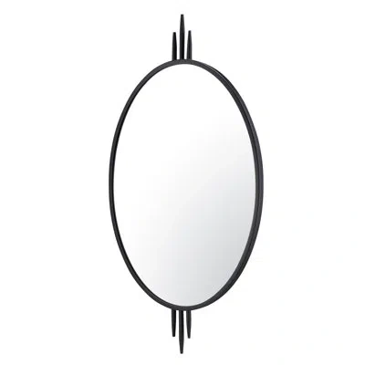 Varaluz Propaganda 22x41 Oval Wall Mirror In Matte Black