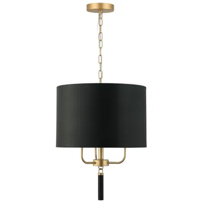 Varaluz Secret Agent 18"w Painted Gold And Black 3-light Pendant