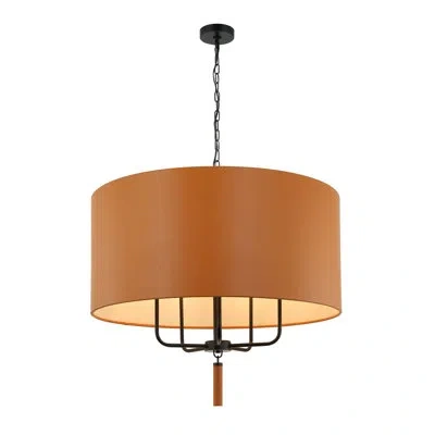 Varaluz Secret Agent 5-light Pendant In Black,camel