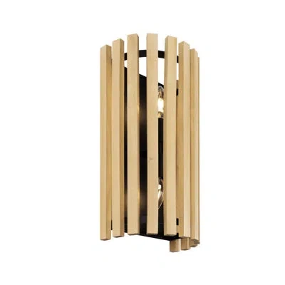 Varaluz Suratto Steel Flush Mounted Sconce In Honey Blonde