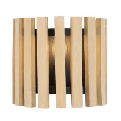 Varaluz Suratto Steel Flush Mounted Sconce In Tan
