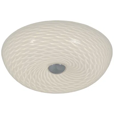 Varaluz Swirled 12" Wide French Feather Glass 2-light Ceiling Light