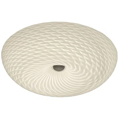 Varaluz Swirled 15 1/2"w French Feather Glass 2-light Ceiling Light