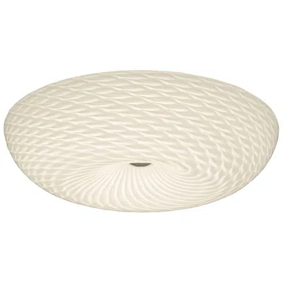 Varaluz Swirled 18" Wide French Feather Glass 3-light Ceiling Light