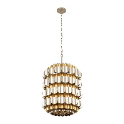 Varaluz Swoon 6-light Pendant In Antique Gold,gold Dust