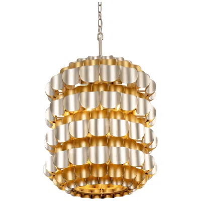 Varaluz Swoon 6-lt Foyer - Antique Gold/gold Dust
