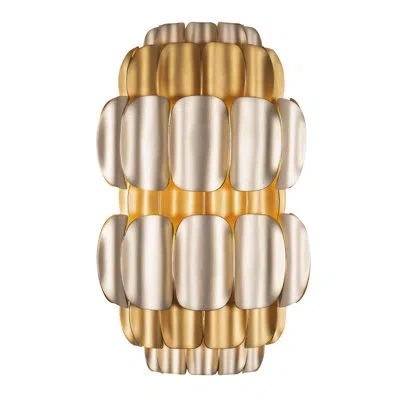 Varaluz Swoon Wall Sconce In Antique Gold,gold Dust