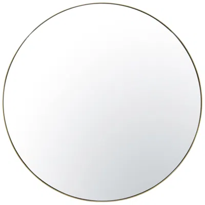 Varaluz Tablet 50-in Round Wall Mirror - Gold