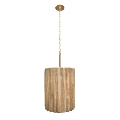 Varaluz Thorgund 6 - Light French Gold Cylinder Pendant
