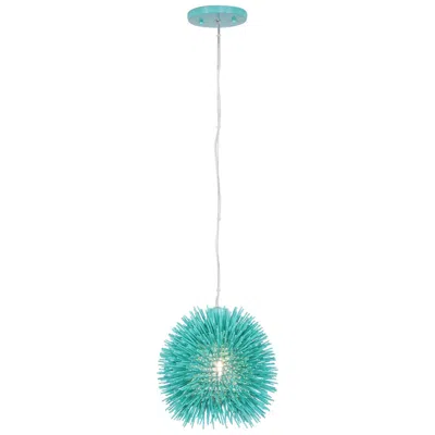Varaluz Urchin 13" Wide Aqua Velvet Pendant