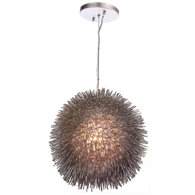 Varaluz Urchin 13" Wide Painted Chrome Pendant Light