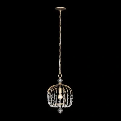Varaluz Voliere 1-light Crystal Pendant In Havana Gold