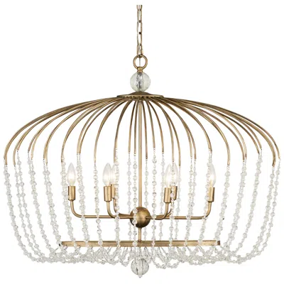 Varaluz Voliere 36" Wide Havana Gold 6-light Pendant Light