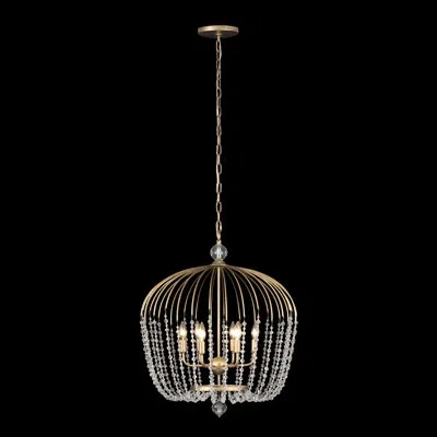 Varaluz Voliere 6 - Light Unique / Statement Dome Pendant In Havana Gold