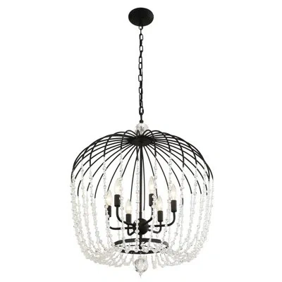 Varaluz Voliere 6-light Crystal Tall Pendant
