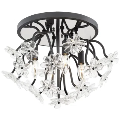 Varaluz Wildflower 4-lt Semi-flush - Matte Black