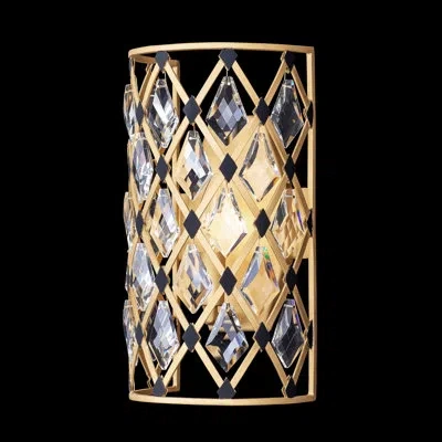 Varaluz Windsor 1-light Wall Sconce – French Gold/matte Black In French Gold,matte Black