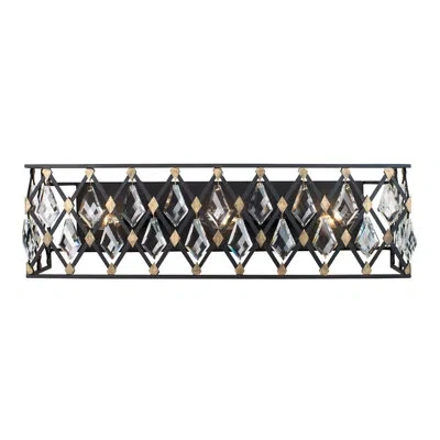 Varaluz Windsor 3-light Vanity Light In Carbon,havana Gold