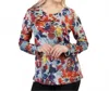 Variations Autumn Floral Splash Top In Multi In Multi