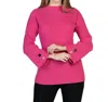 Variations Bell Sleeve Sweater In Rose In Multi